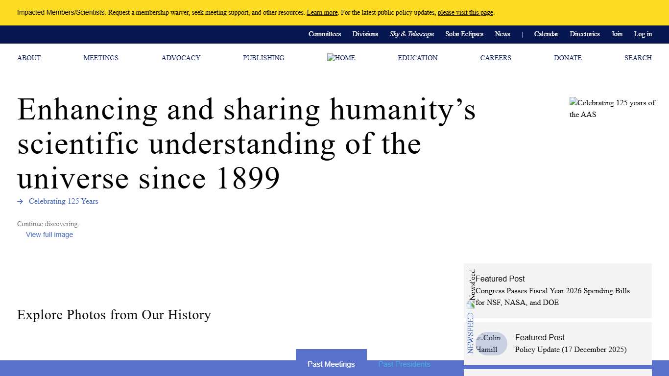 Homepage | American Astronomical Society